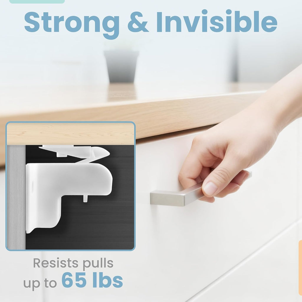 Safeborn Baby Safety Kit – Baby Proof Cabinet Locks, Magnetic Cabinet Locks, Child Safety Outlet Covers, Table Corner Covers Baby Safety – Drawer Locks Baby Proofing – Gifts for New Mom