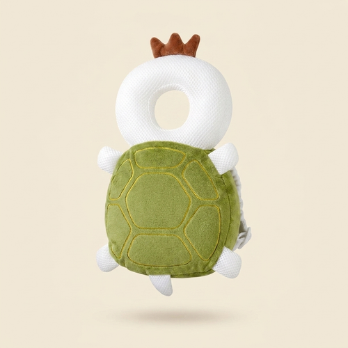 Tumblekind turtle head protector on cream studio background